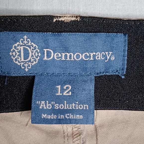 Democracy Pants Women's 12 Tan/Beige Ab Solution Booty Lifting Jegging NWT - Picture 7 of 7